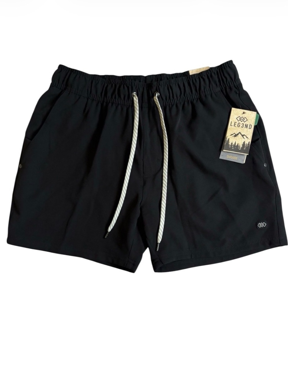 LEG3ND Black Athletic Drawstring Shorts Men’s Size M